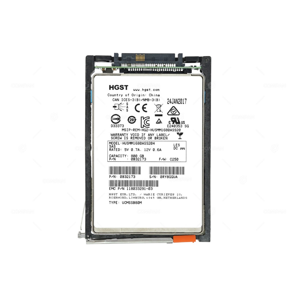 005051591 EMC FLASH SSD 800GB SAS 6/12G 2.5" SFF